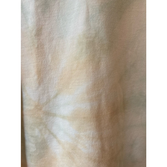 Women's Hem & Thread Tie Dye Sweatshirt - Size M - Beige & Green - Picture 2 of 9